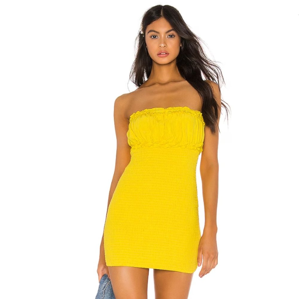 Lovers and Friends Mabel Mini Dress in Yellow